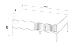 Журнальные столики Maggiore FURNLUX CLASSIC, 104x68x40 cm, черный цена и информация | Журнальные столики | 220.lv