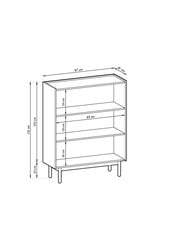 Komode Boho FURNLUX CLASSIC, 97x37x122 cm, bēša cena un informācija | Skapīši viesistabai | 220.lv