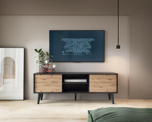 Tv galdiņi Willow FURNLUX CLASSIC, 154x39x56 cm, melna cena un informācija | TV galdiņi | 220.lv