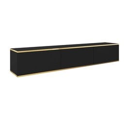 Tv galdiņi Oro FURNLUX CLASSIC, 175x32x30 cm, melna cena un informācija | TV galdiņi | 220.lv