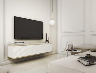 Tv galdiņi Oro Mdf FURNLUX CLASSIC, 135x32x30 cm, balta cena un informācija | TV galdiņi | 220.lv