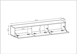 Тв-тумба Oro FURNLUX CLASSIC, 135x32x30 cm, черный цена и информация | Тумбы под телевизор | 220.lv