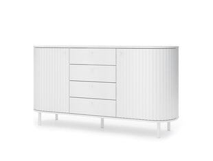 Komode Elips FURNLUX PREMIUM, 156x48x84 cm, balta cena un informācija | Skapīši viesistabai | 220.lv