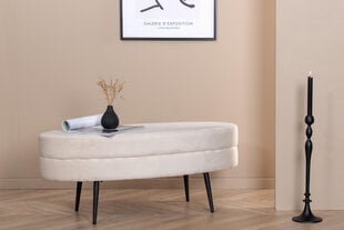 Pufi Otto FURNLUX CLASSIC, 100x40x41 cm, balta cena un informācija | Sēžammaisi, pufi | 220.lv