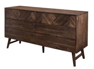 Komode Ashton FURNLUX PREMIUM, 155x45x75 cm, brūna cena un informācija | Skapīši viesistabai | 220.lv