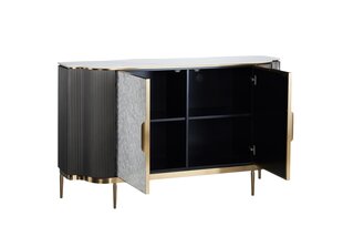 Komode Stilig FURNLUX PREMIUM, 150x40x88 cm, tumšipelēka cena un informācija | Skapīši viesistabai | 220.lv