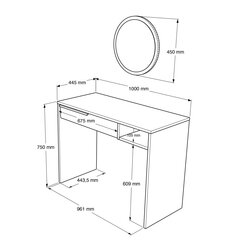 Консольные столы Ocean FURNLUX CLASSIC, 100x45x75 cm, натуральный цена и информация | Столы-консоли | 220.lv