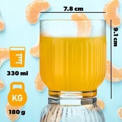 6x dzeramās glāzes 330ml komplekts cena un informācija | Glāzes, krūzes, karafes | 220.lv