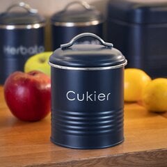 Cukura trauka organizators 750 ml kanna ar vāku Kitchen tumši zils cena un informācija | Trauki, šķīvji, pusdienu servīzes | 220.lv