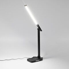 Galda lampa LED 18W ar integrētu bezvadu lādētāju, Videx, melna цена и информация | Настольные лампы | 220.lv