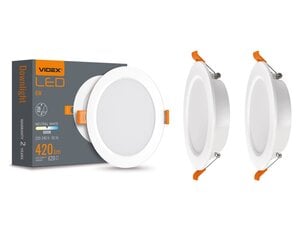 Gaismeklis iebūvējams LED 6W, Videx, 3 gab. цена и информация | Монтируемые светильники, светодиодные панели | 220.lv