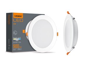 Gaismeklis iebūvējams LED 12W, Videx, 2 gab. цена и информация | Монтируемые светильники, светодиодные панели | 220.lv