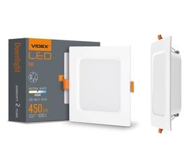 Gaismeklis iebūvējams LED 6W, Videx, 2 gab. цена и информация | Монтируемые светильники, светодиодные панели | 220.lv