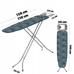 Standarta lielais gludināmais dēlis 110x30cm salokāms gludekļa turētājs cena un informācija | Veļas gludināšana | 220.lv