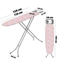 Standarta lielais gludināmais dēlis 110x30cm salokāms gludekļa turētājs cena un informācija | Veļas gludināšana | 220.lv