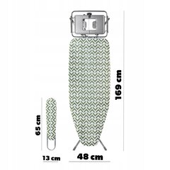 Liels pilns gludināmais dēlis 130x48cm ar gludekļa turētāju + Kadax dvieli cena un informācija | Veļas gludināšana | 220.lv