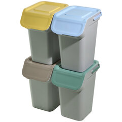 4x atkritumu tvertne 25 l atkritumu konteiners segregācijas pelnu spainim cena un informācija | Miskastes | 220.lv