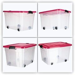 Konteiners Organizer Box Rotaļlietas uz riteņiem 60L cena un informācija | Veļas grozi un mantu uzglabāšanas kastes | 220.lv