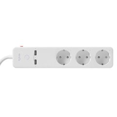 TUYA SMART Wi-Fi strāvas sloksne ar slēdzi + 2xUSB 315946 cena un informācija | Elektrības slēdži, rozetes | 220.lv