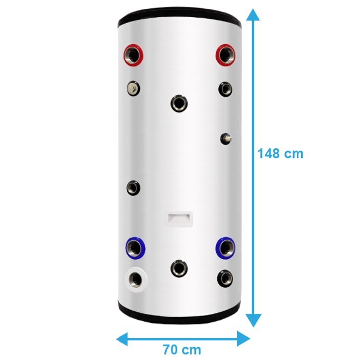 TŪV cilindrs Nerūsējošā tērauda 400 l bufertvertne ar spirāli 4,2 m^2 цена и информация | Ūdens sildītāji | 220.lv