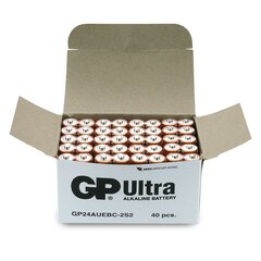 GP Ultra AAA 40 gab. cena un informācija | Baterijas | 220.lv