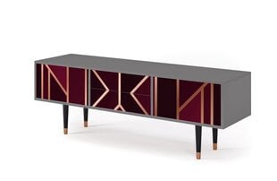 TV skapis T4 Burgundy Jewelery L 170 cm, pelēks cena un informācija | Kumodes | 220.lv