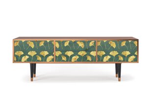 TV skapis ar 2 atvilktnēm un 2 durvīm L 170 cm, Gingko Leaves Walnut cena un informācija | Kumodes | 220.lv