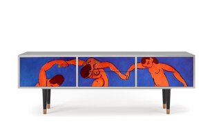 TV skapis ar 2 atvilktnēm un 2 durvīm L 170 cm, The Dance By Henri Matisse Grey cena un informācija | Kumodes | 220.lv