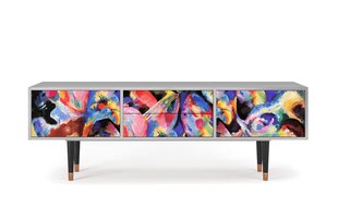 TV skapis T4 Kandinsky L 170 cm, pelēks cena un informācija | Kumodes | 220.lv