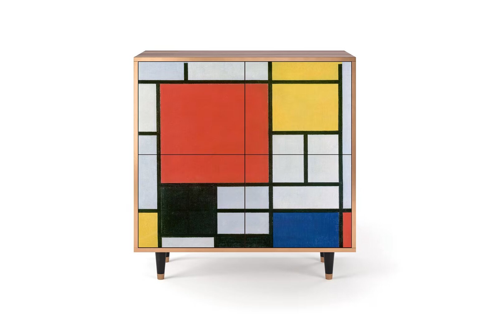 Bufete BS3 Composition With Blue, Red And Yellow By Piet Modrian L 94 cm, rieksts цена и информация | Kumodes | 220.lv