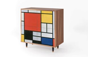 Bufete BS3 Composition With Blue, Red And Yellow By Piet Modrian L 94 cm, rieksts cena un informācija | Kumodes | 220.lv