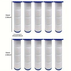 'Сменный душевой фильтр для удерживаемой насадки для душа, 10 шт.' цена и информация | Аксессуары для ванной комнаты | 220.lv