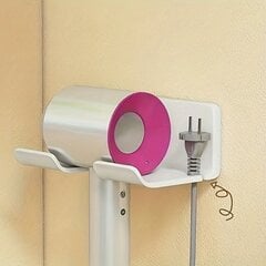 '1 настенный держатель для фена с крючком' цена и информация | Аксессуары для ванной комнаты | 220.lv