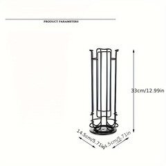 '1 шт., черный кофе, 24 капсулы, большая емкость, вращающийся держатель для кофейных капсул, стеллаж для хранения, витрина' цена и информация | Аксессуары для ванной комнаты | 220.lv