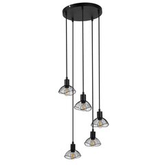 Activejet AJE-HOLLY 8 BLACK ceiling lamp cena un informācija | Lustras | 220.lv