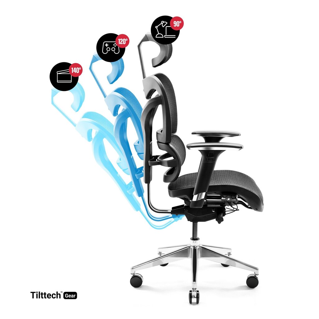 DIABLO V-COMMANDER ergonomisks krēsls (melns) cena un informācija | Biroja krēsli | 220.lv