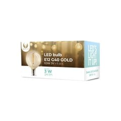 LED Bulb E12 G40 0.5W 3V 24lm gold Forever Light 6pcs cena un informācija | Piekaramās lampas | 220.lv