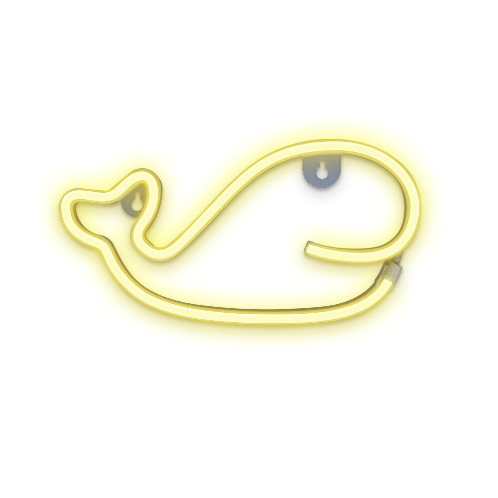 Neon LED Light WHALE warm white Bat + USB FLNEO9 Forever Light cena un informācija | Sienas lampas | 220.lv