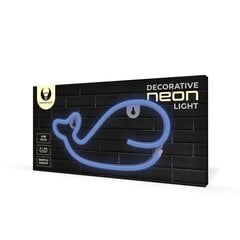 Neon LED Light WHALE blue Bat + USB FLNE19 Forever Light cena un informācija | Piekaramās lampas | 220.lv