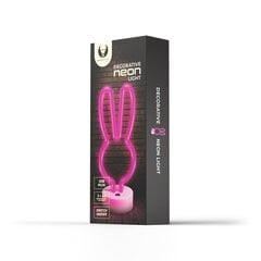 Neon LED on a stand RABBIT pink FSNE04 Forever Light cena un informācija | Lustras | 220.lv