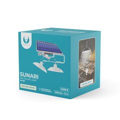 SUNARI Solar Double Lamp LED FLS-80 6W 520lm 4500K 5500mAh Li-Ion Forever Light cena un informācija | Lustras | 220.lv