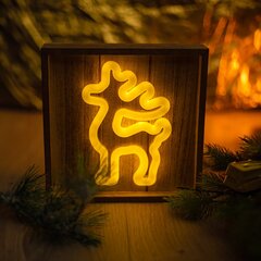 Neon Wood Frame LED DEER warm white FLNW01 Forever Light cena un informācija | Lustras | 220.lv