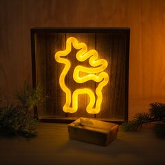 Neon Wood Frame LED DEER warm white FLNW01 Forever Light cena un informācija | Lustras | 220.lv