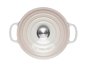 Le Creuset Signature Roaster round 22cm Meringue creme (21177227164430) цена и информация | Кухонные принадлежности | 220.lv