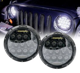 Harley, Jeep, Land Rover, Suzuki, Ford, Nissan, Lada Priekšējais lukturis 7" LED tuvās, tālās gaismas, gabarītgaismas, dienas gaitas lukturis 1 gab cena un informācija | Auto spuldzes | 220.lv