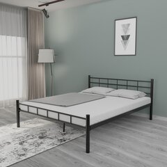 Dviguba lova K70 - Black (150 x 200) цена и информация | Кровати | 220.lv