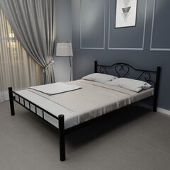 Dviguba lova K50 - Black (150 x 200) цена и информация | Кровати | 220.lv