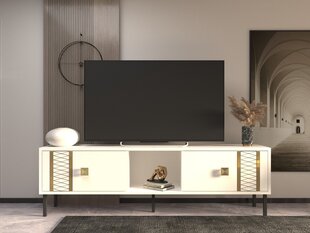 TV stalas Frede - White, Gold цена и информация | Тумбы под телевизор | 220.lv