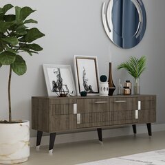 TV stalas Moda - Walnut, Silver cena un informācija | TV galdiņi | 220.lv