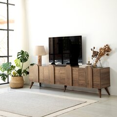 TV stalas New Line - Walnut v2 cena un informācija | TV galdiņi | 220.lv